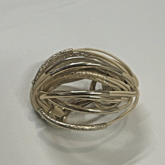 Saachi Women’s Cream Gold Cord Wrap Bracelet Lobster Claw Clasp Boho Jewelry - Picture 10 of 11